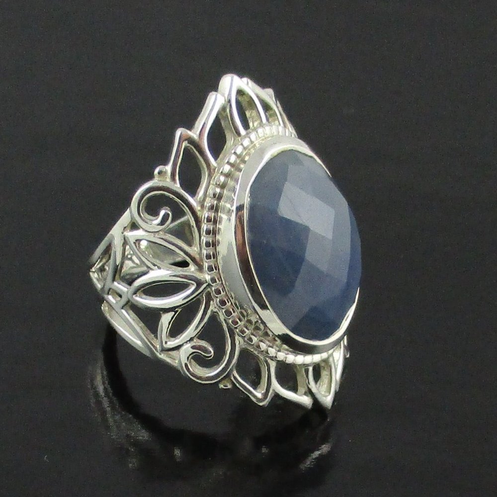 Himalayan Gems "Lotus Flower" Sterling Ring